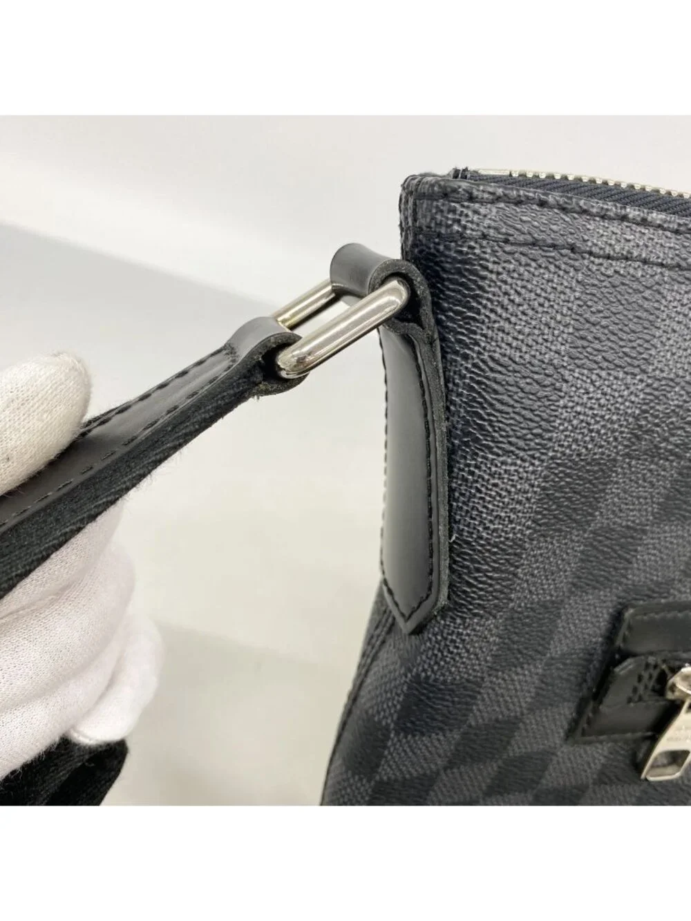 Louis Vuitton Shoulder Bag Damier Graphite Mick MM Black